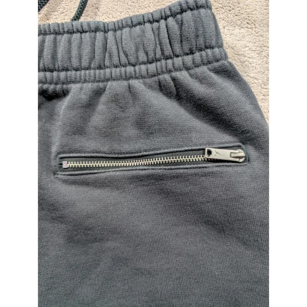 Jordan Wordmark Fleece Sweatpants Men Small Black Grey Embroidered Joggers